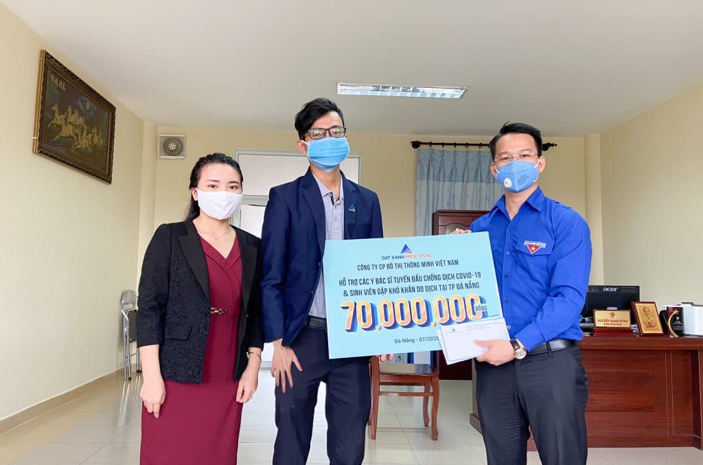 THÀNH VIÊN ĐẤT XANH MIỀN TRUNG KÍCH HOẠT THÊM 70 TRIỆU ĐỒNG TÀI TRỢ CHỐNG COVID-19