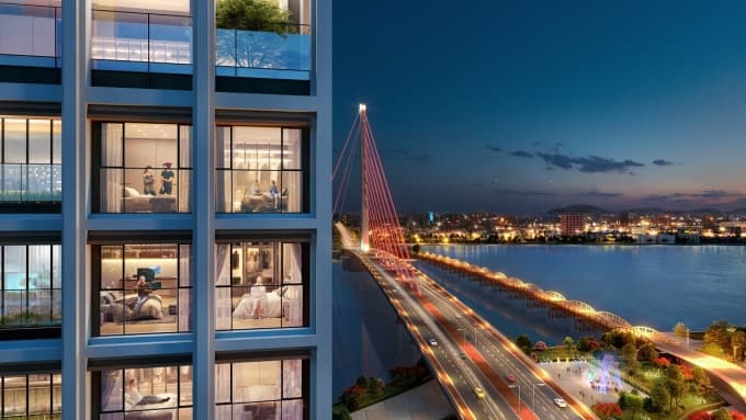 Tầm nhìn panorama của Sun Cosmo Residence Da Nang