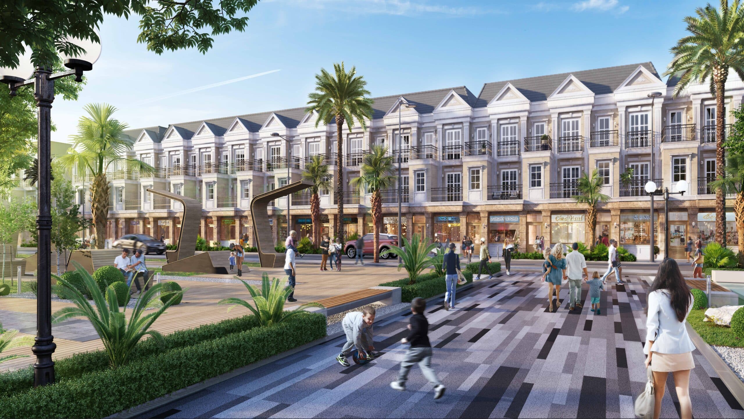 Hai loại đá được lựa chọn để sử dụng cho bể bơi ngân hà tại dinh thự The Palace