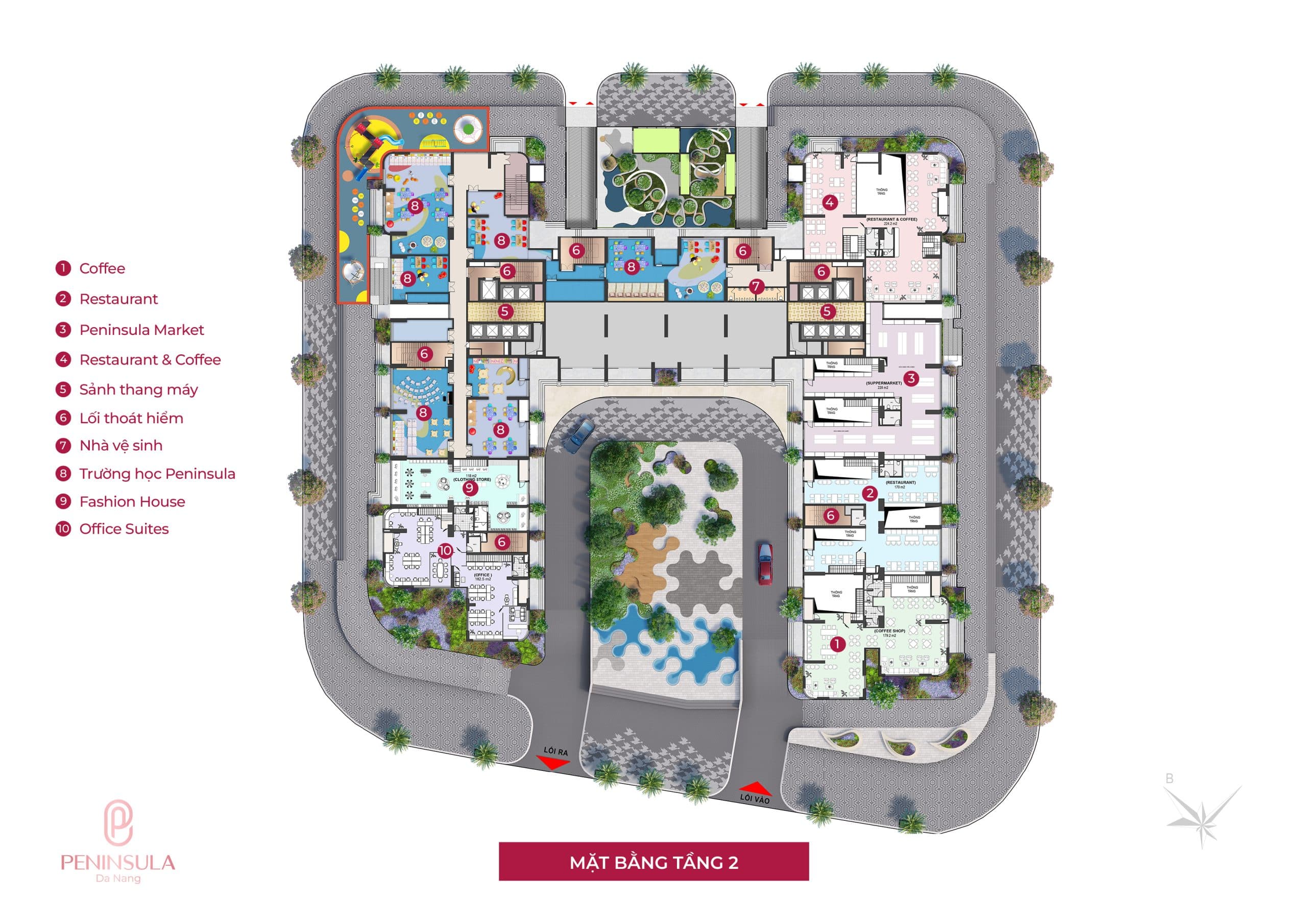 Mat bang tang 2 du an Peninsula Da Nang