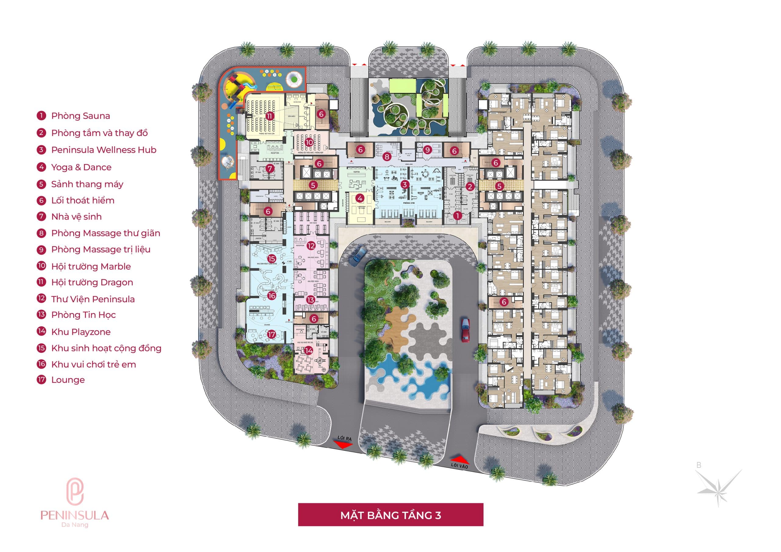 Mat bang tang 3 du an Peninsula Da Nang
