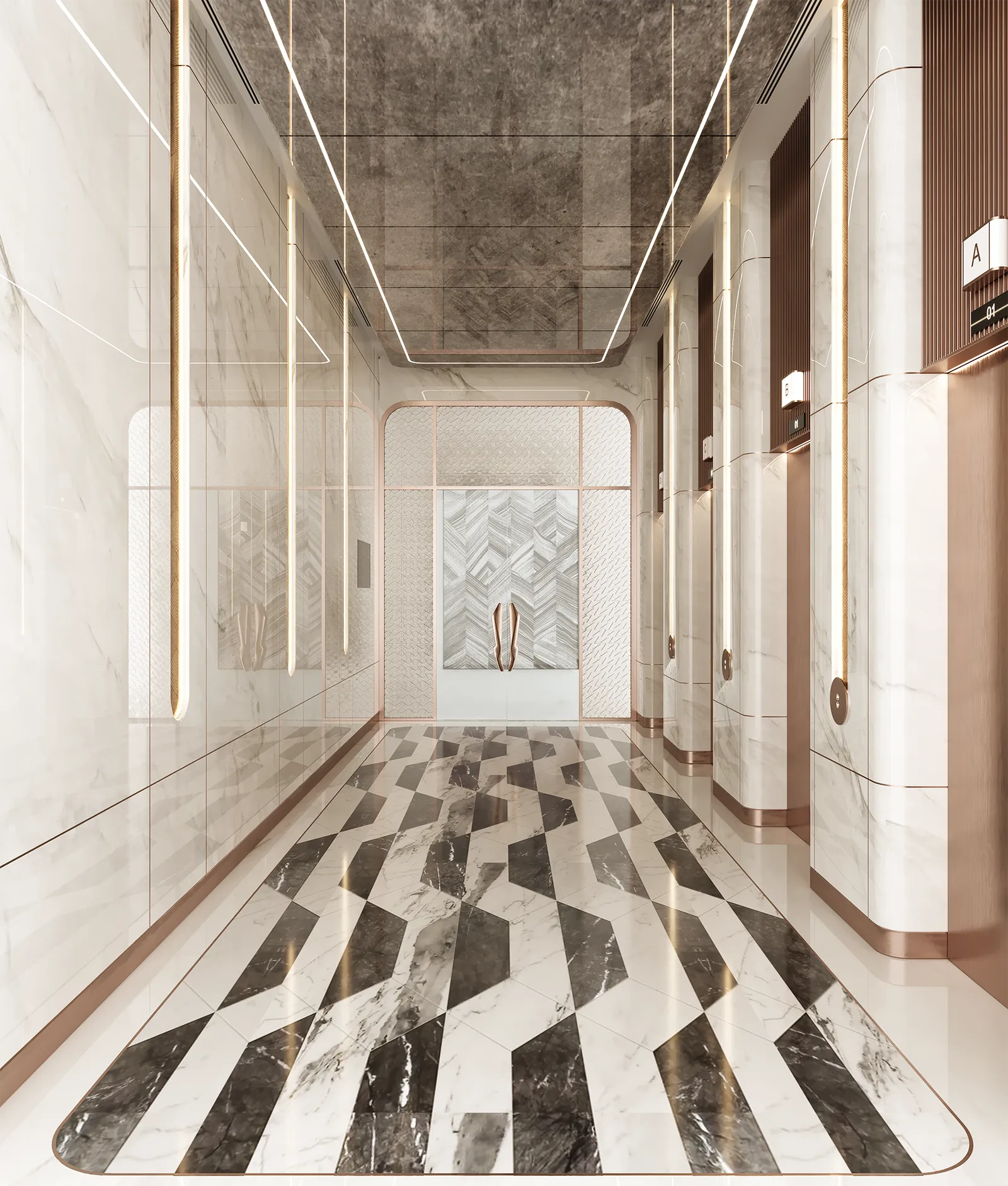 Hành lang - sảnh chờ thang máy