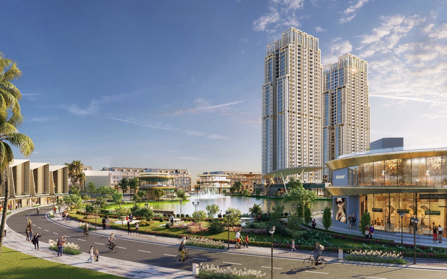 Phố đi bộ ven hồ ấn tượng tại dự án Regal Legend