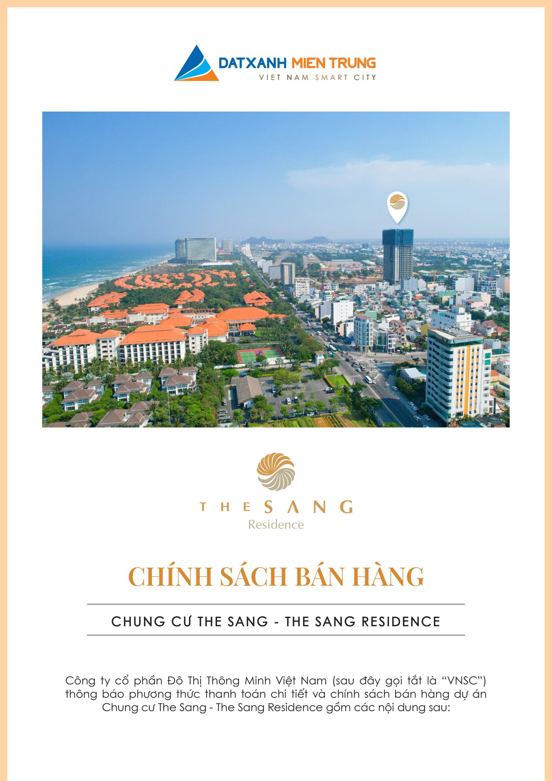 Chính sách bán hàng dự án The Sang Residence cập nhật mới nhất
