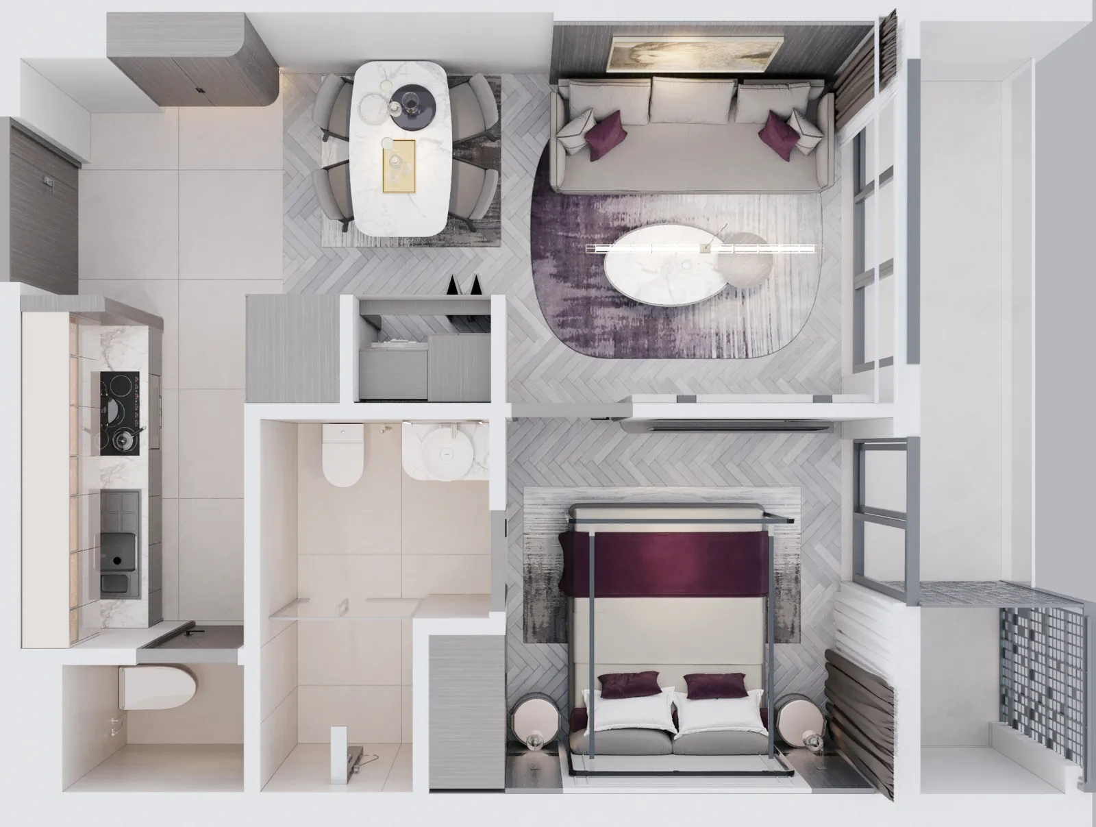 Mặt bằng căn hộ 1