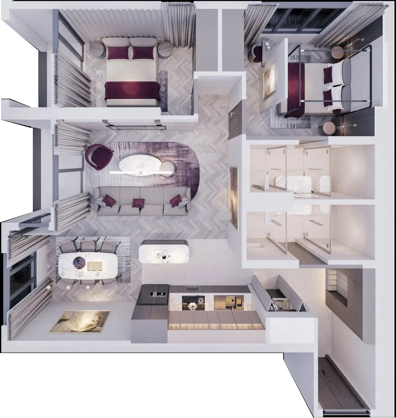 Mặt bằng căn hộ 2