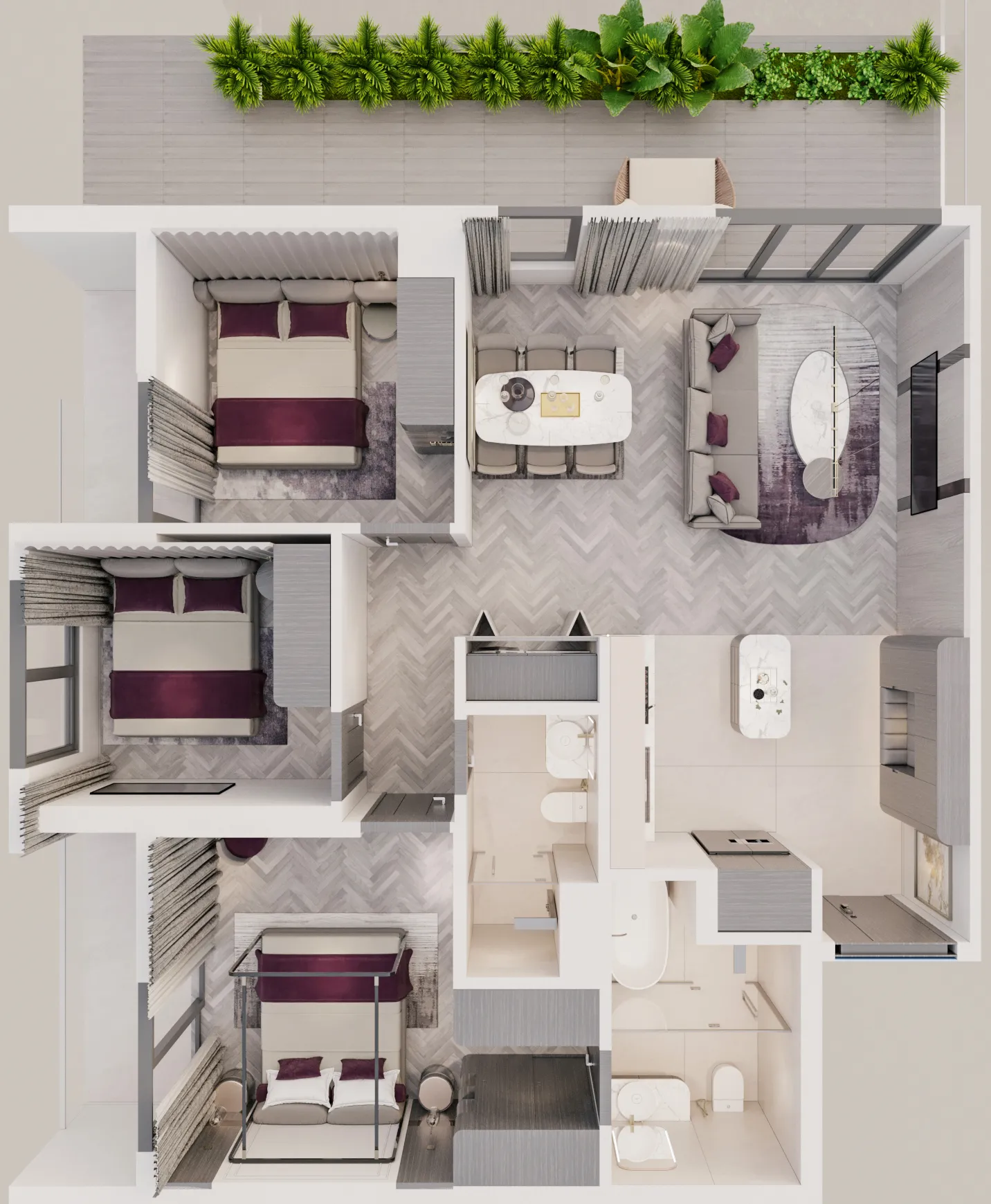 Mặt bằng căn hộ 3