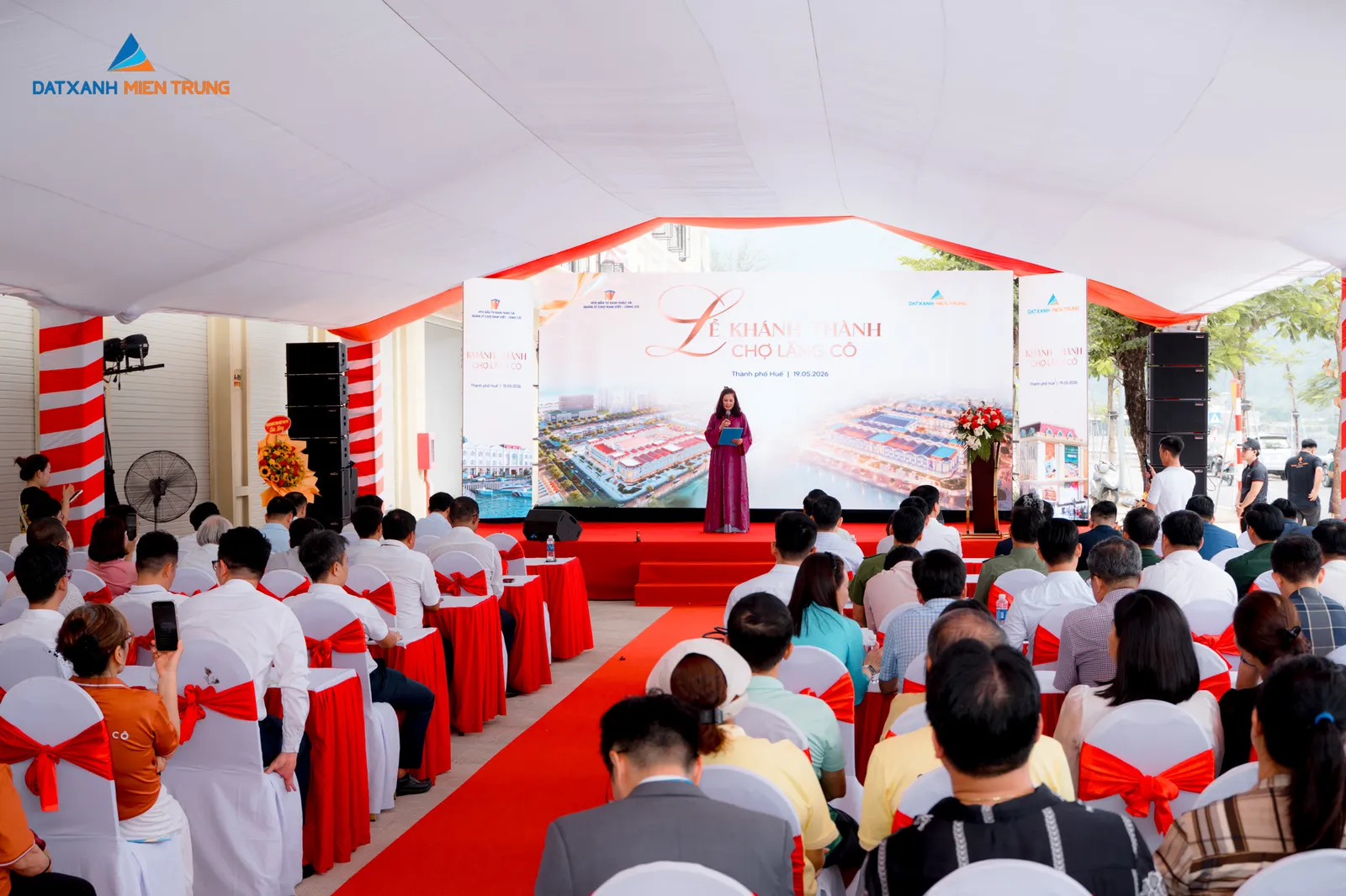 Đại diện Hợp tác xã đầu tư khai thác và quản lý chợ Nam Việt – Lăng Cô phát biểu tại sự kiện