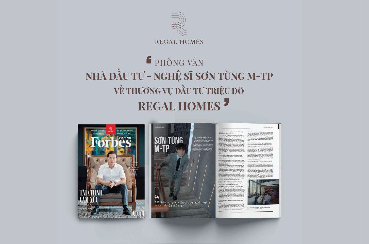 Sơn Tùng M-TP chia sẻ về Regal Homes: Ngôi nhà là tuyên ngôn cho gu nghệ thuật và cá tính của chủ nhân.