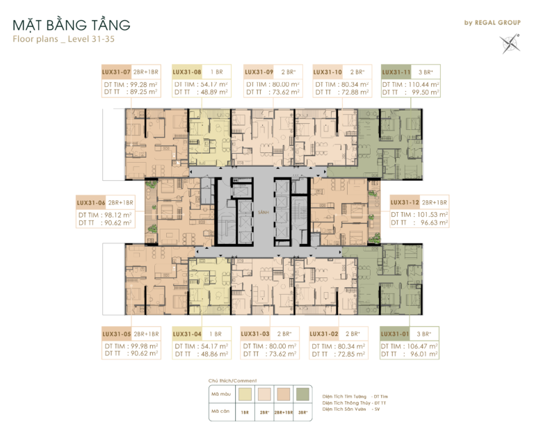 Mặt bằng dự án Regal Residence Luxury