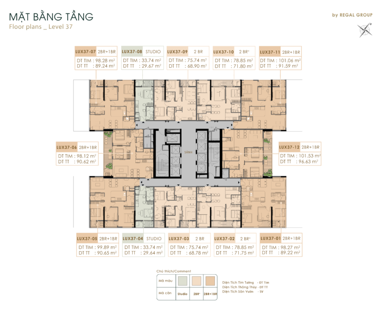 Mặt bằng dự án Regal Residence Luxury