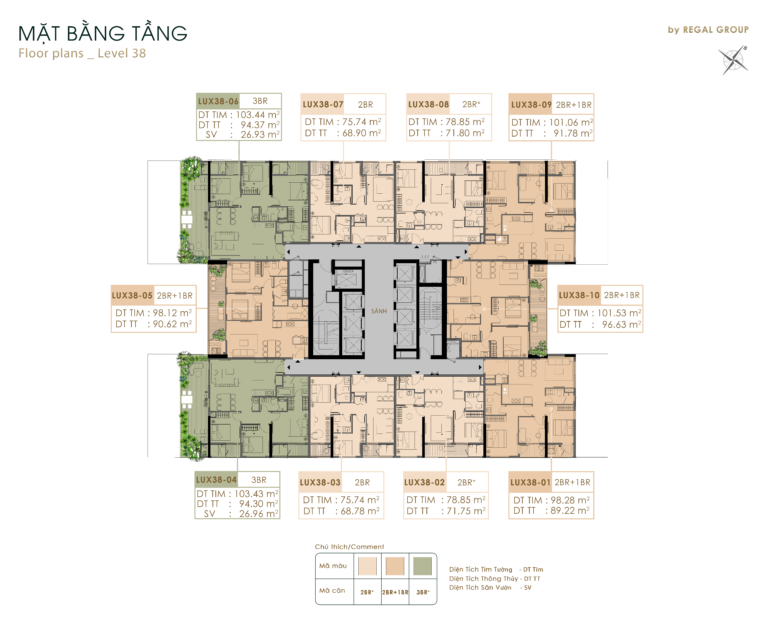 Mặt bằng dự án Regal Residence Luxury