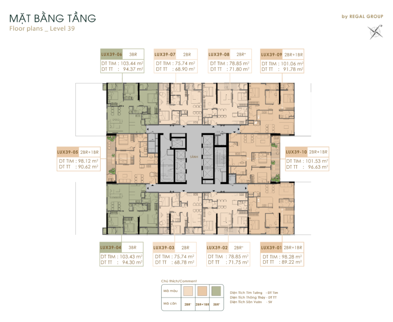 Mặt bằng dự án Regal Residence Luxury