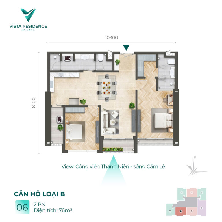 Mặt bằng dự án Vista Residence Da Nang